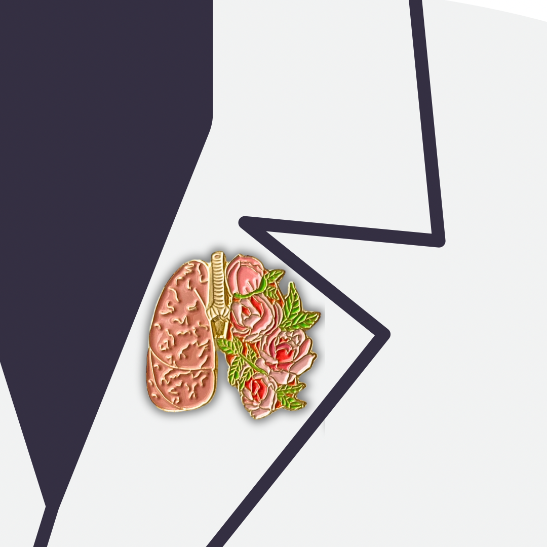 "Breathe" Pin- designed by anatomista