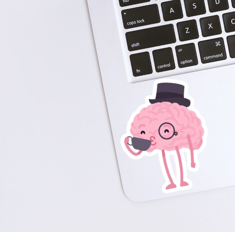 Brain and Coffee Sticker