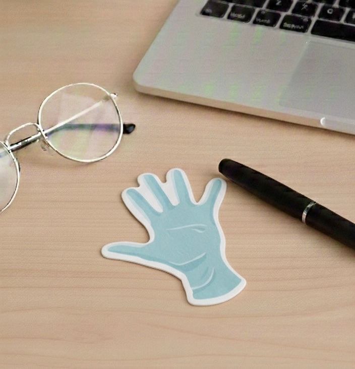 medical gloves sticky notes
