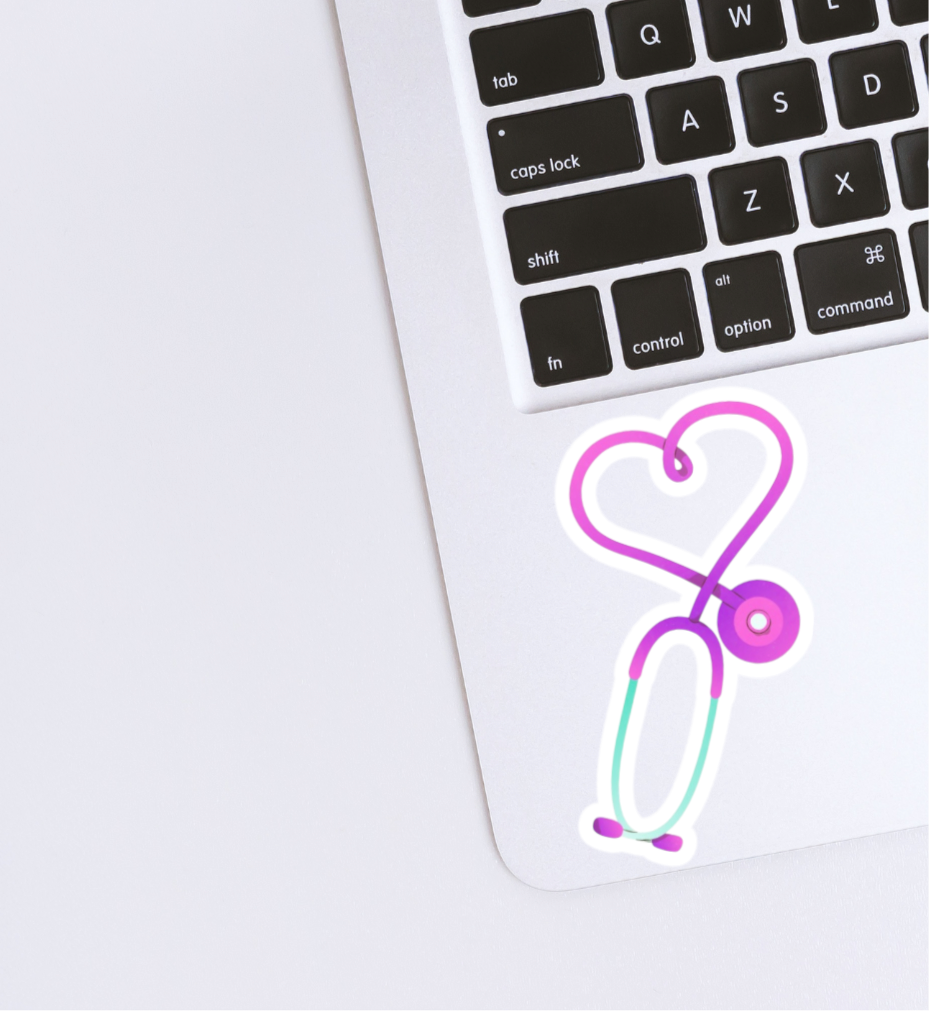 Stethoscope sticker