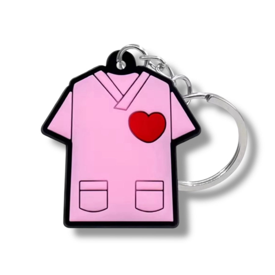 Pink Scrub Keychain