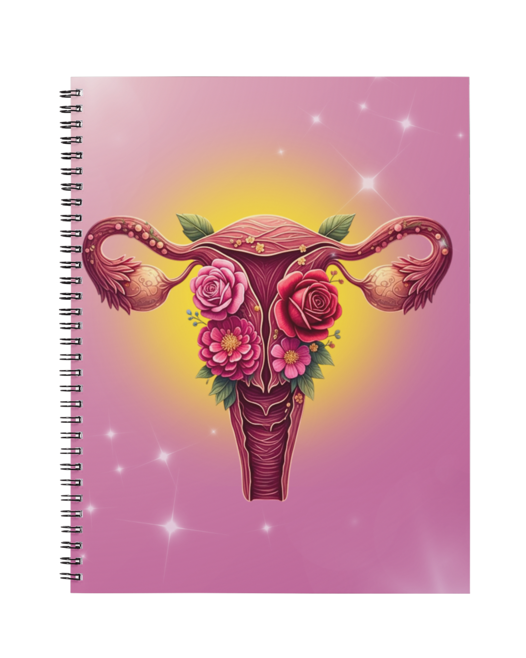 Floral Uterus Notebook