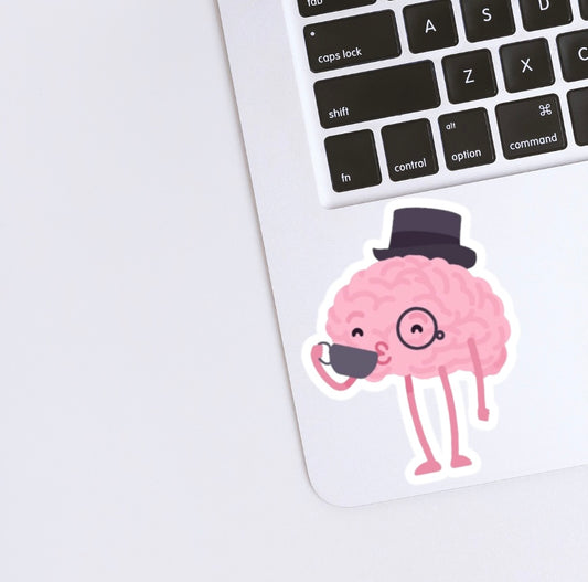 Brain and Coffee Sticker