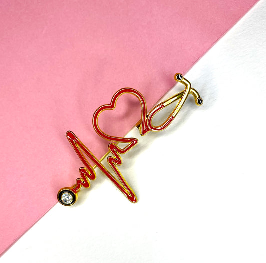 Heart Beat Brooch