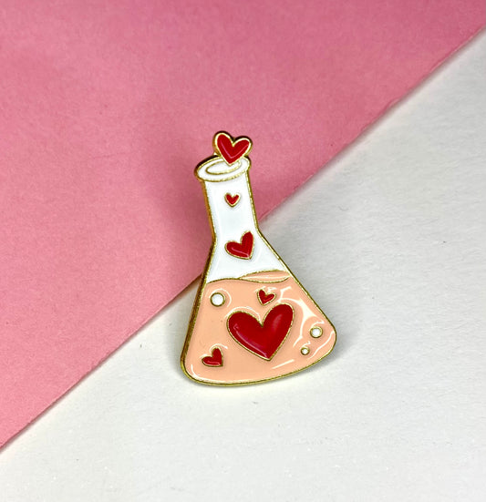 Love flask enamel pin