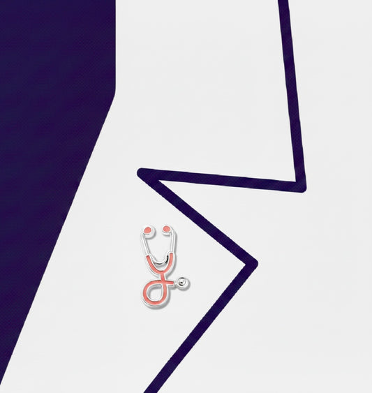 pink stethoscope pin