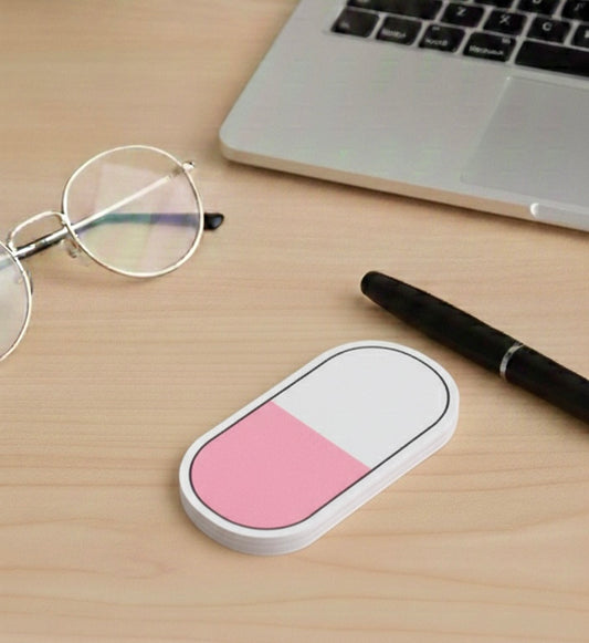 pink pill sticky notes