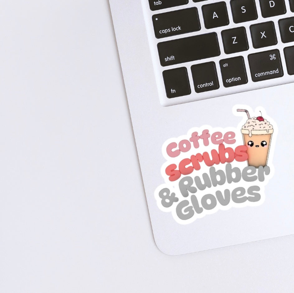 Coffee and scrubs Sticker