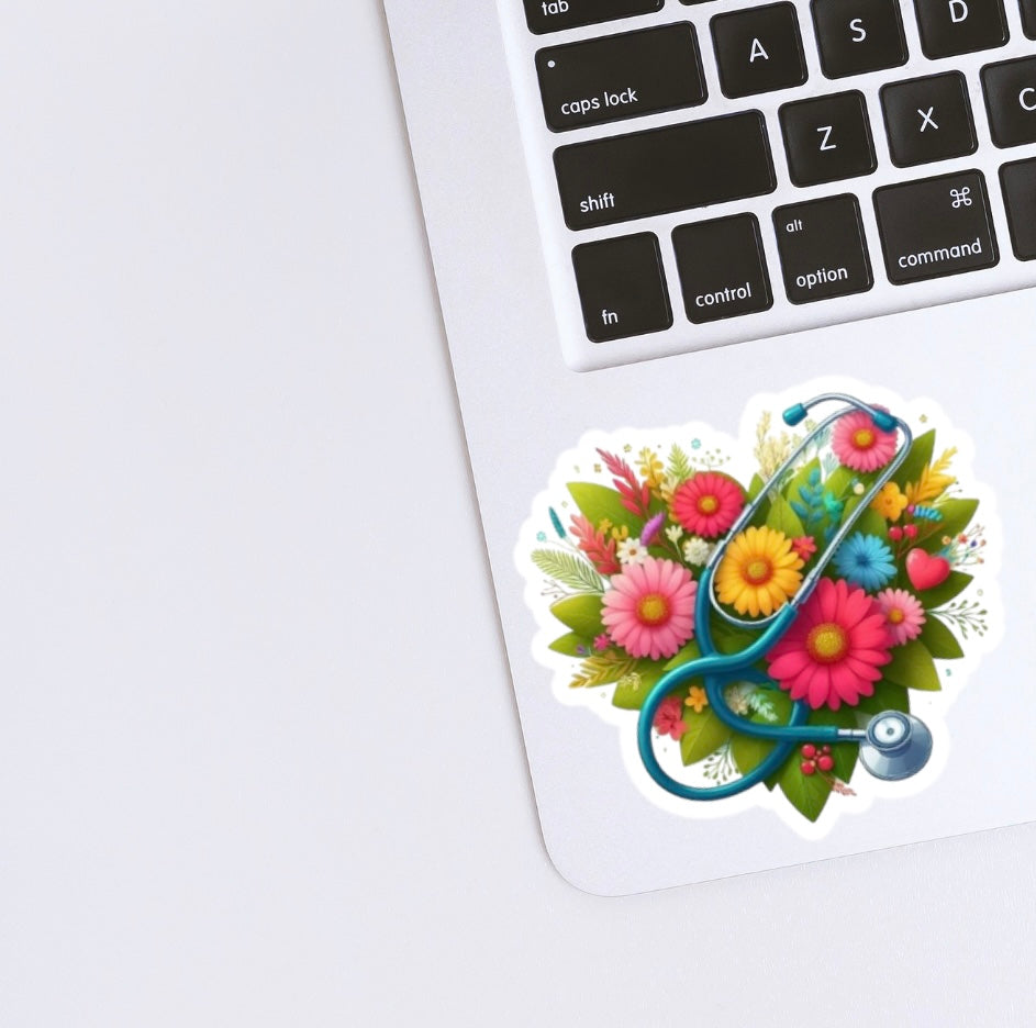 Floral Stetho Sticker