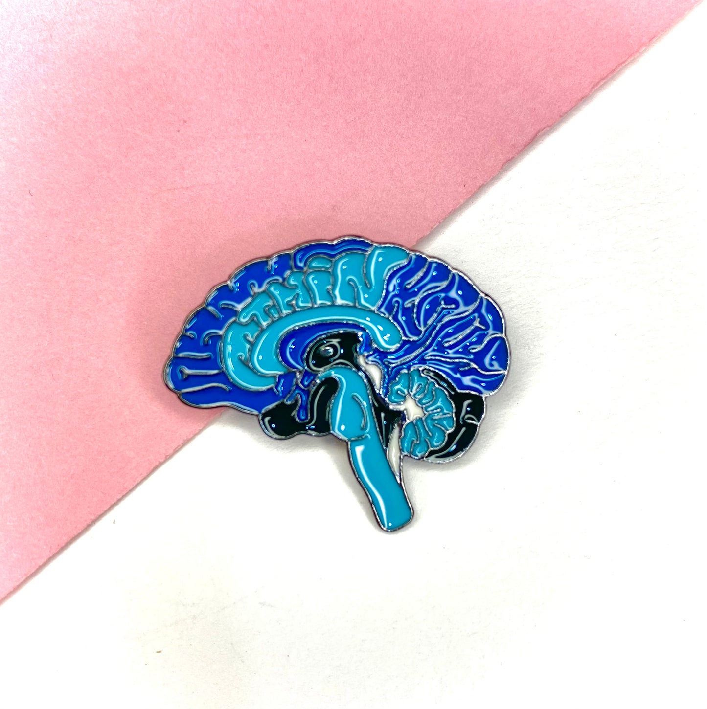 Blue Brain Enamel Pin