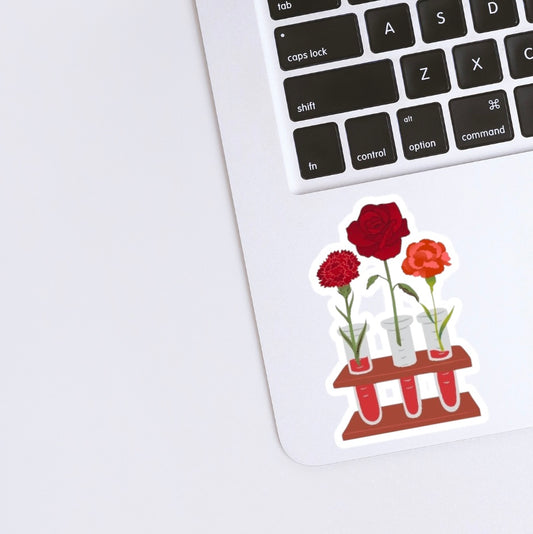 Floral Test tubes Sticker