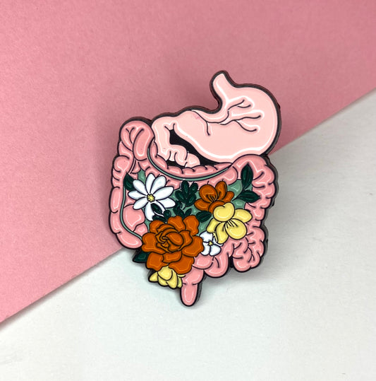 Digestive tract enamel pin