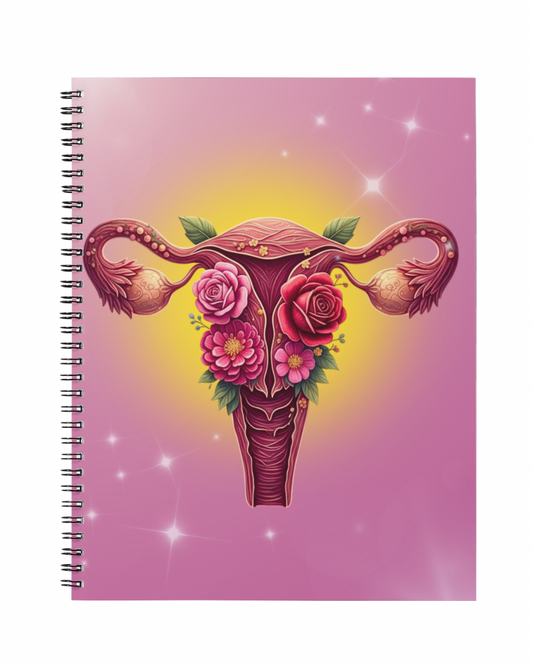 Floral Uterus Notebook