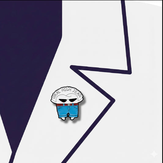 Oral "High-jean" pin