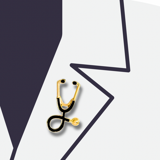 Gold Stethoscope Pin