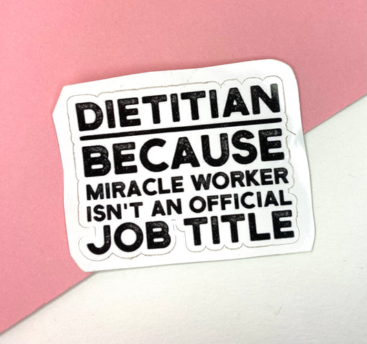 Dietitian Vinyl Sticker