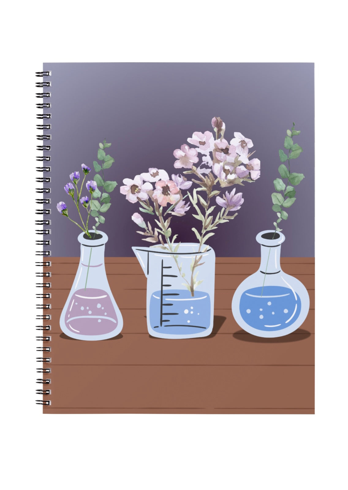 Floral Beaker A5 Spiral Notebook