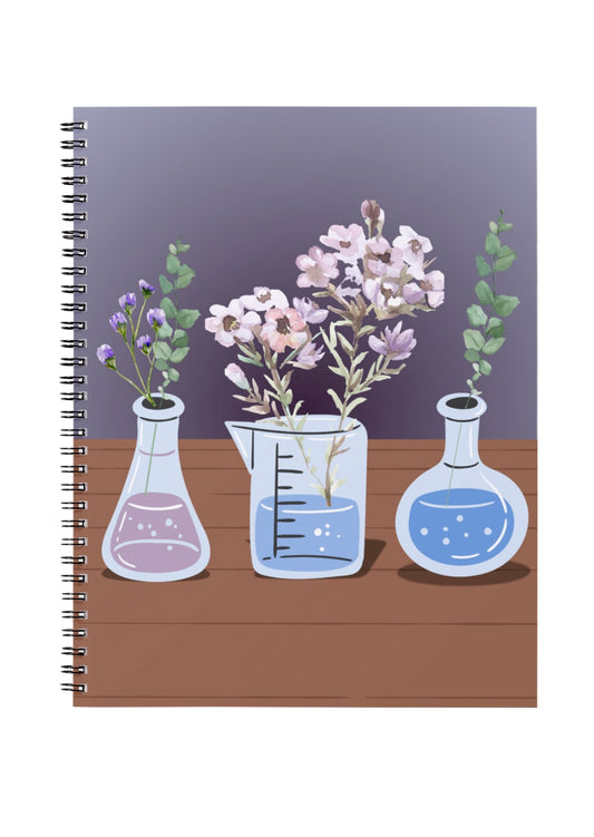 Floral Beaker A5 Spiral Notebook